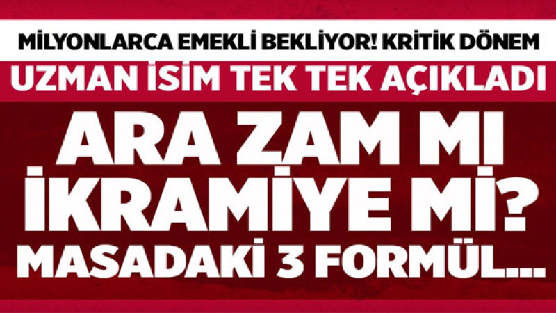 Milyonlarca emekli bekliyor! Ara zam mı ikramiye mi masada üç formül var