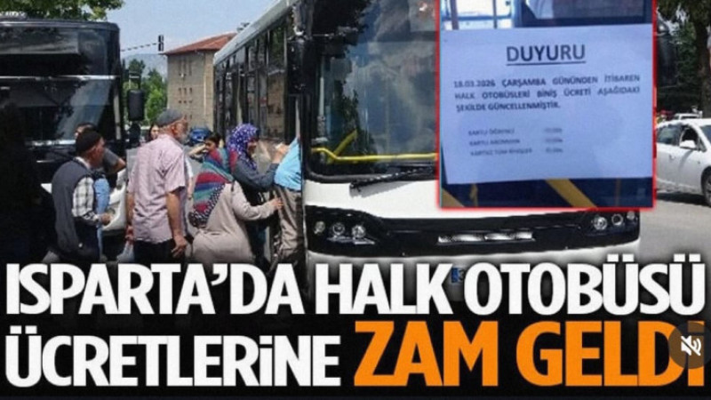 Isparta’da Halk Otobüsü Ücretlerine Zam Geldi 