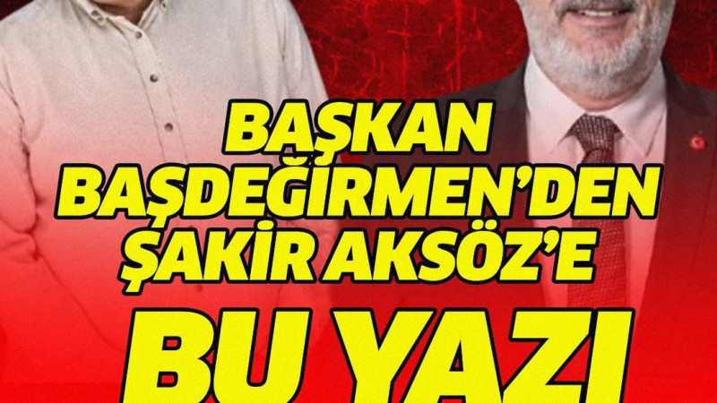 Başkan Başdeğirmen’den Şakir Aksöz’e cevap, bu sizin ayıbınızdır..