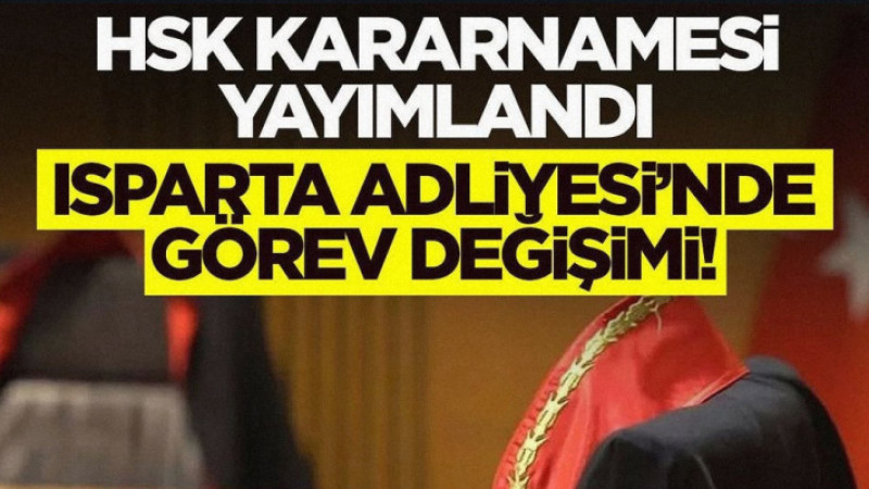 Isparta Adliyesi’nde Görev Değişimi