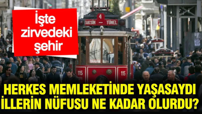 Herkes memleketinde yaşasaydı Türkiye’de illerin nüfusu ne kadar olurdu?