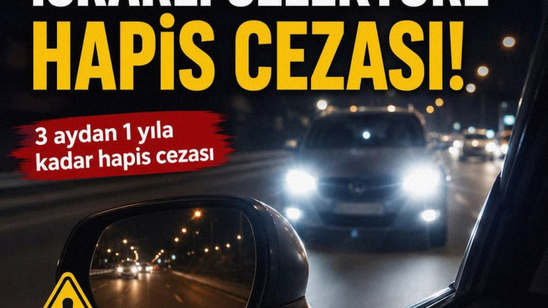 Trafikte sürücüleri rahatsız edecek şekilde sürekli selektör yapan, önündeki aracı ısrarla takip ede