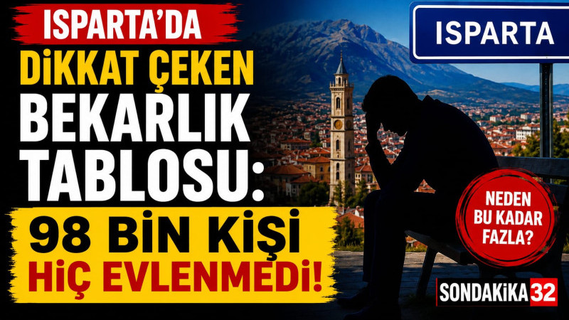 Isparta’da Dikkat Çeken Bekarlık Tablosu: 98 Bin Kişi Hiç Evlenmedi!