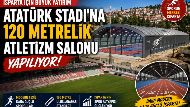 Atatürk Stadı’na 120 Metrelik Atletizm Salonu Yapılıyor