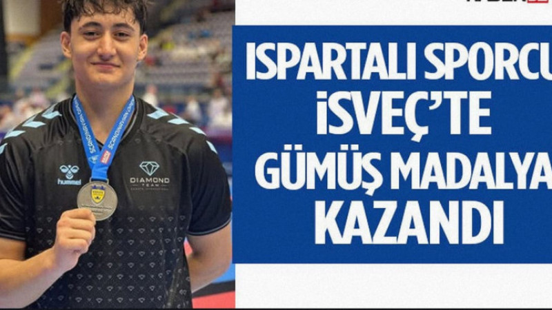 Ispartalı Sporcu İsveç’te Gümüş Madalya Kazandı