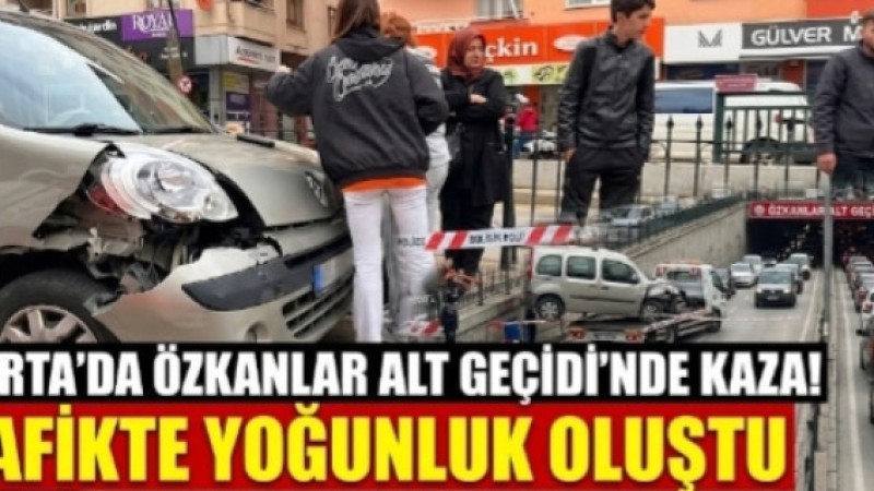 ISPARTA’DA ÖZKANLAR ALT GEÇİDİ’NDE KAZA! TRAFİKTE YOĞUNLUK OLUŞTU