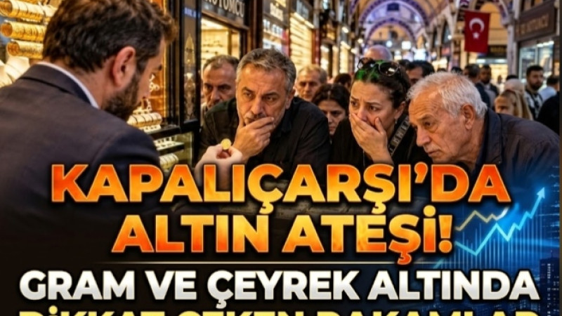 KAPALIÇARŞI’DA ALTIN ATEŞİ! GRAM VE ÇEYREK ALTINDA DİKKAT ÇEKEN RAKAMLAR
