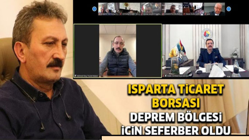 Isparta Ticaret Borsası deprem bölgesi için seferber oldu