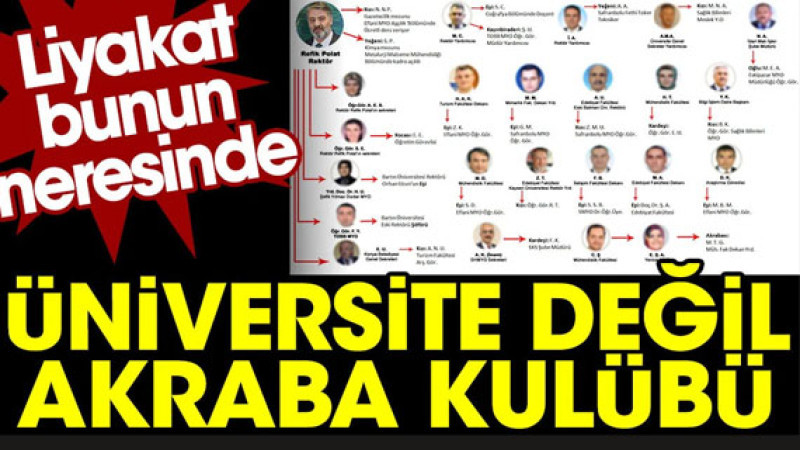 Üniversite değil akraba kulübü