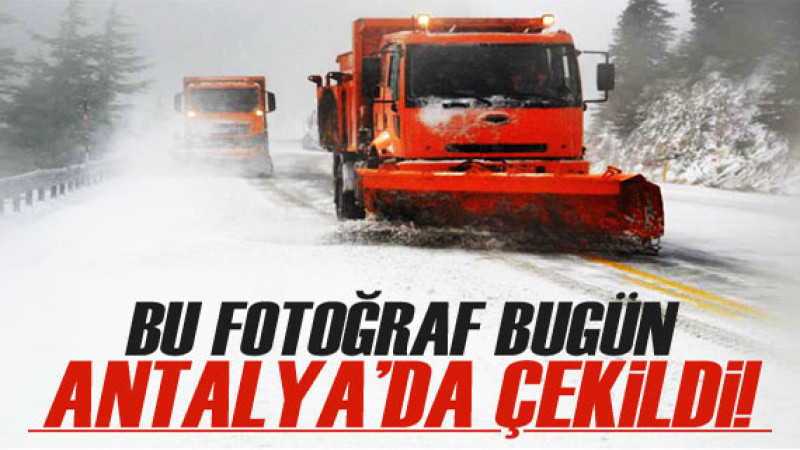 Antalya’ya Nisan ayının sonunda kar yağdı 