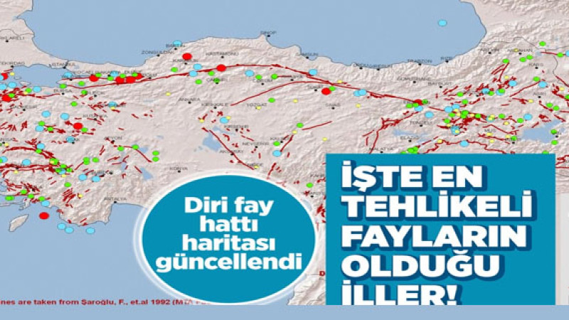 Diri fay hattı haritası güncellendi!
