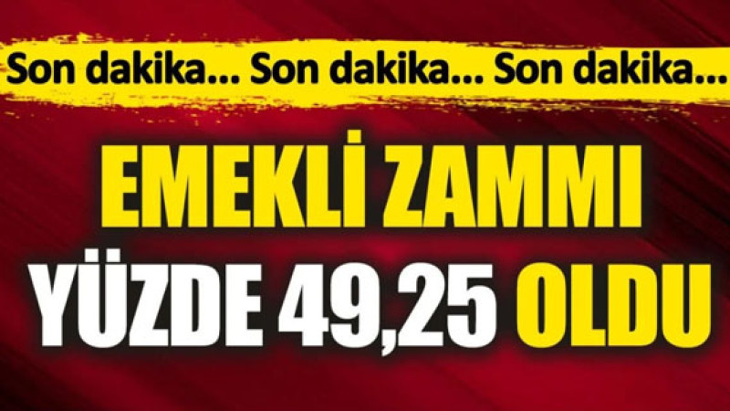 Son dakika... Emekli zammı yüzde 49.25 oldu