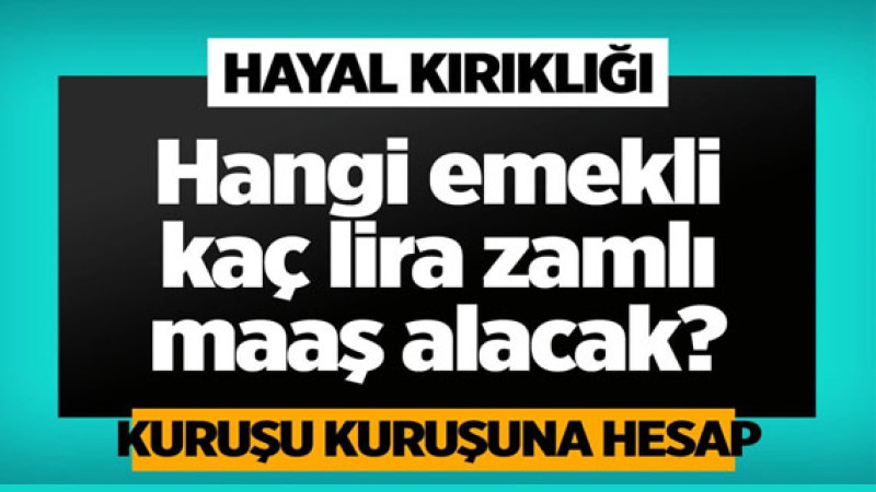 SSK ve Bağ-Kur emeklilerinin beklediği zam hayal oldu! İşte kuruşu kuruşuna yeni emekli maaşları…