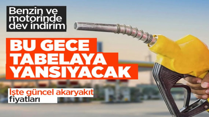 Benzin ve motorinde dev indirim!