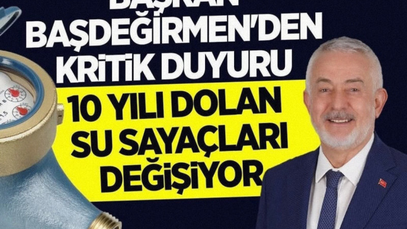10 Yılı Dolan Su Sayaçları Değişiyor 