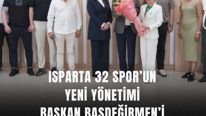 Isparta 32 Spor Kulübü’nün yeni yönetimi, Isparta Belediye Başkanı Şükrü Başdeğirmen’i ziyaret etti.