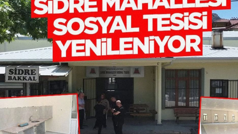 Sidre Mahallesi Sosyal Tesisi Yenileniyor