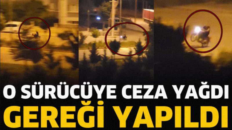 Isparta’nın Atabey ilçesinde, motosikletiyle tek teker üzerinde seyrederek çevreye rahatsızlık verdi