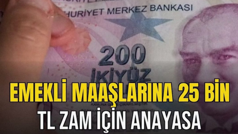 Emekli Maaşlarına 25 Bin TL Zam İçin Anayasa Mahkemesi Adım Attı