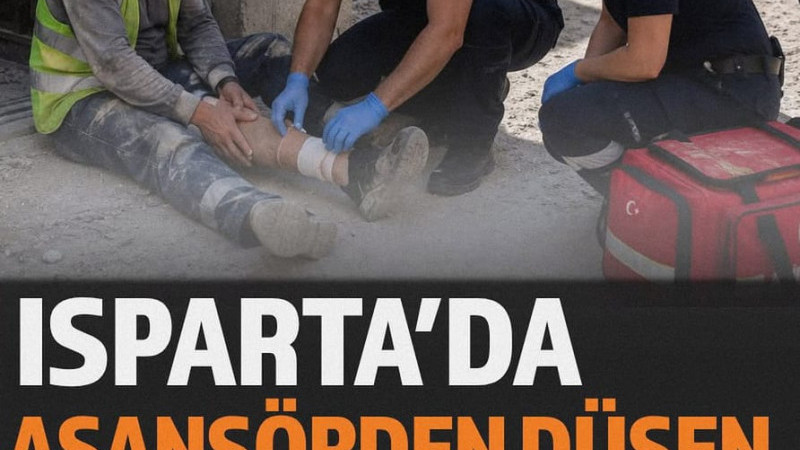 Asansörden Düşen İşçi Yaralandı